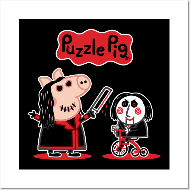 Puzzle Pig Wall Art by mikehandyart